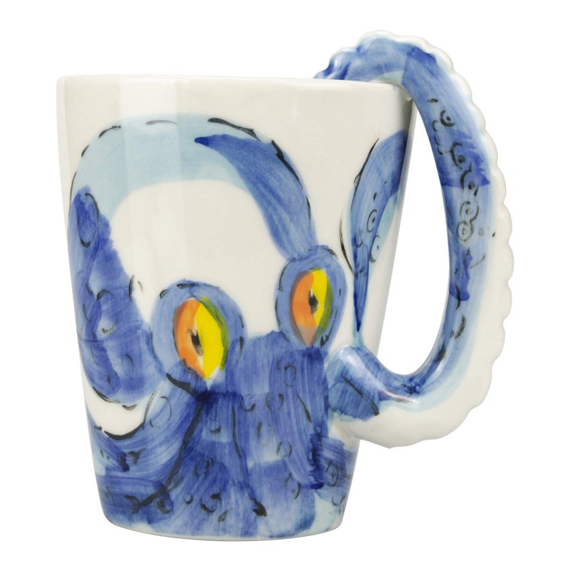Homee Handmade Creative Art Coffee Mug Ceramic Milk Cups Ocean Style (Octopus) - Image 1